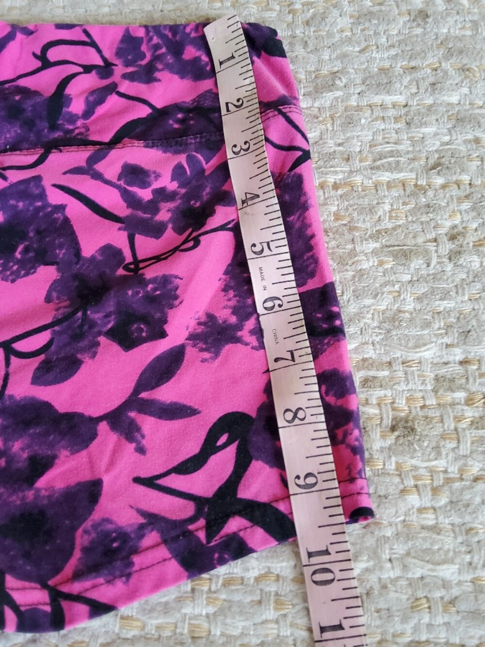 Girls Pink and Purple Floral Leggings